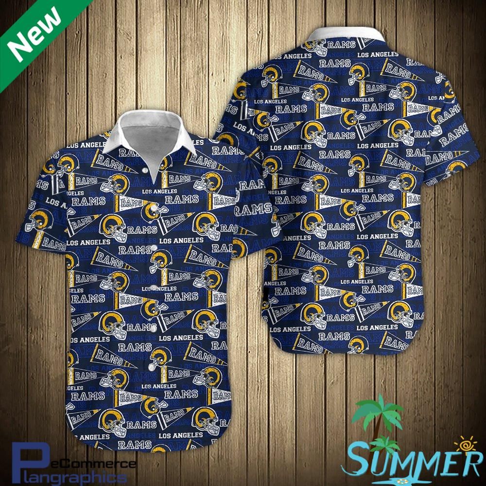 Los Angeles Rams Aloha Shirt Hawaiian Aloha Shirt Hawaiian Shorts Beach Short Shirt