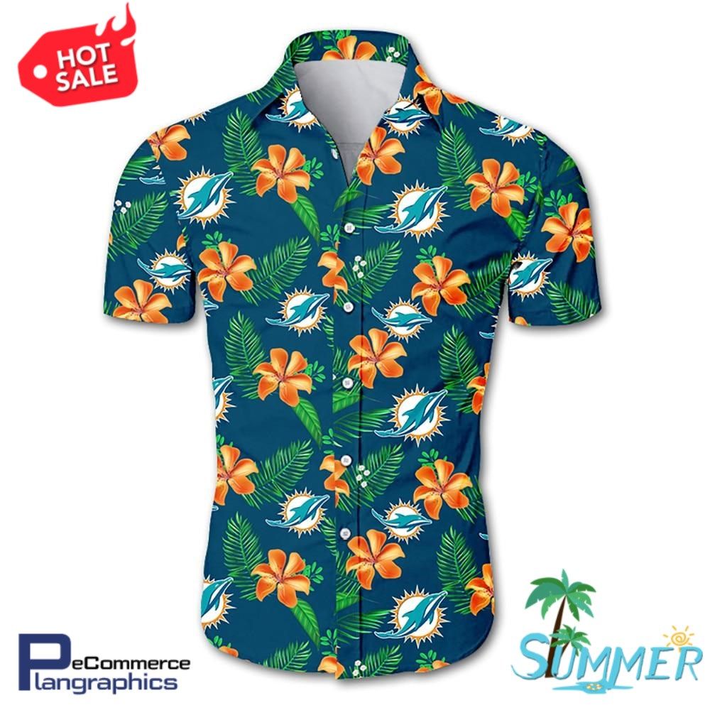 Miami Dolphins Hawaiian Aloha Shirt Hawaiian Shorts Beach Short Shirt