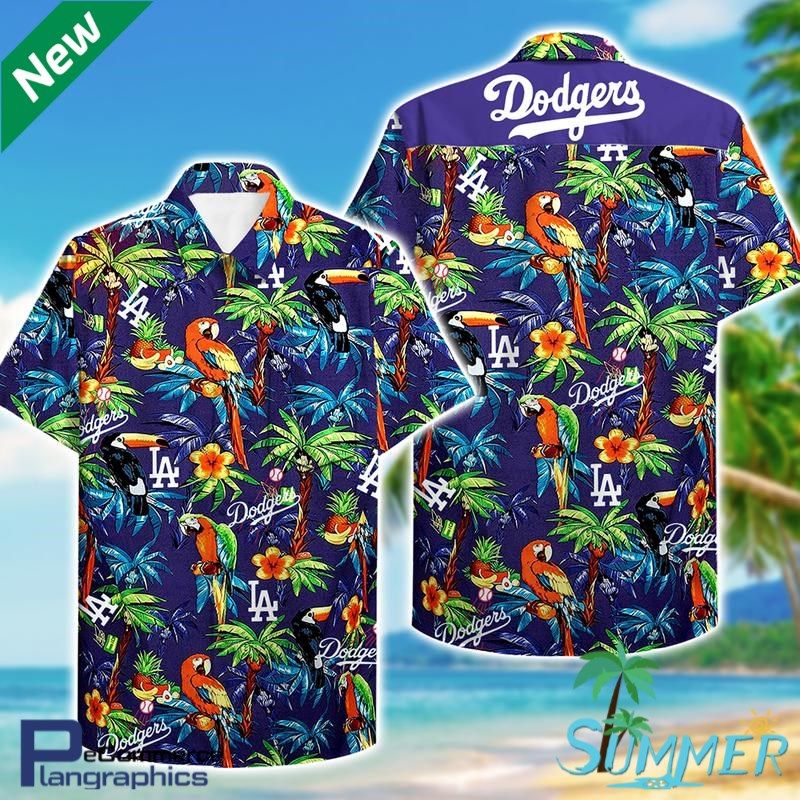 Los Angeles Dodgers Hawaiian Aloha Shirt Hawaiian Shorts Beach Short Shirt