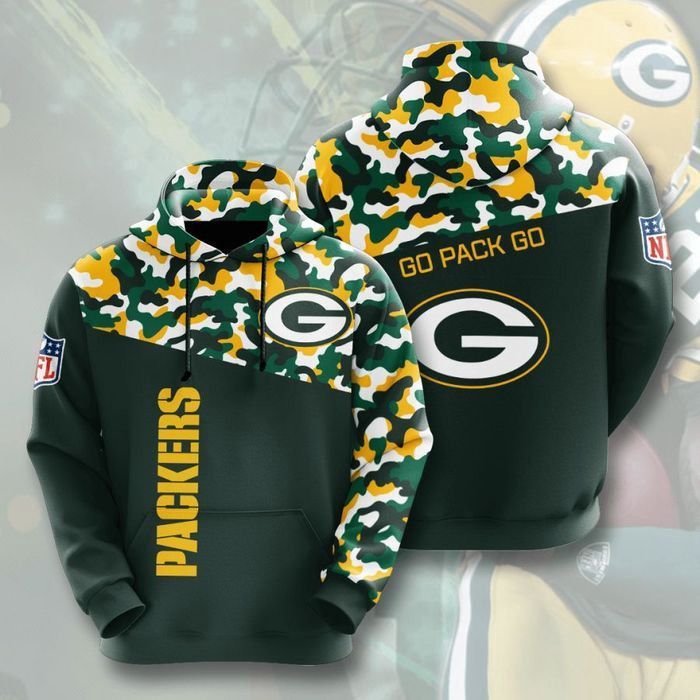 Green Bay Packers Football 3D Pullover Hoodie, Bomber Jacket, Sweatshirt, T-Shirt