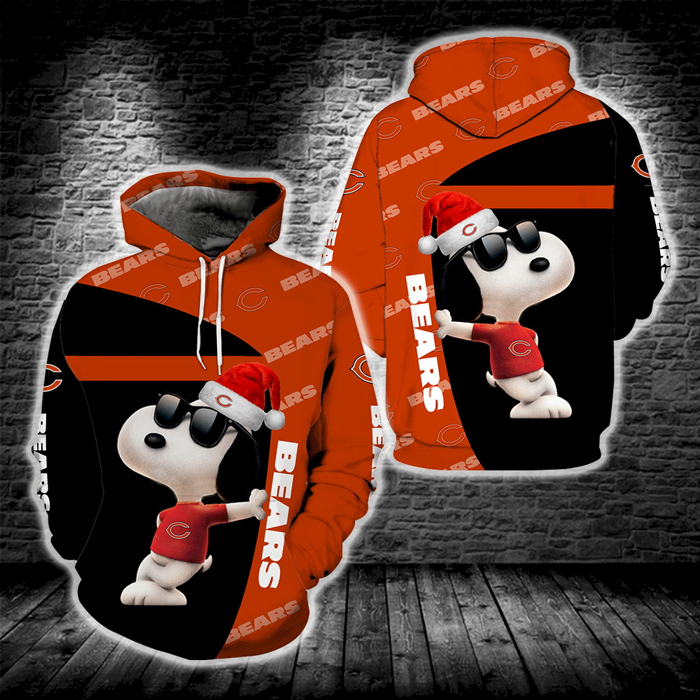 Chicago Bears Snoopy Full Print S1673 And For Men Women 3D Pullover Hoodie, Bomber Jacket, Sweatshirt, T-Shirt