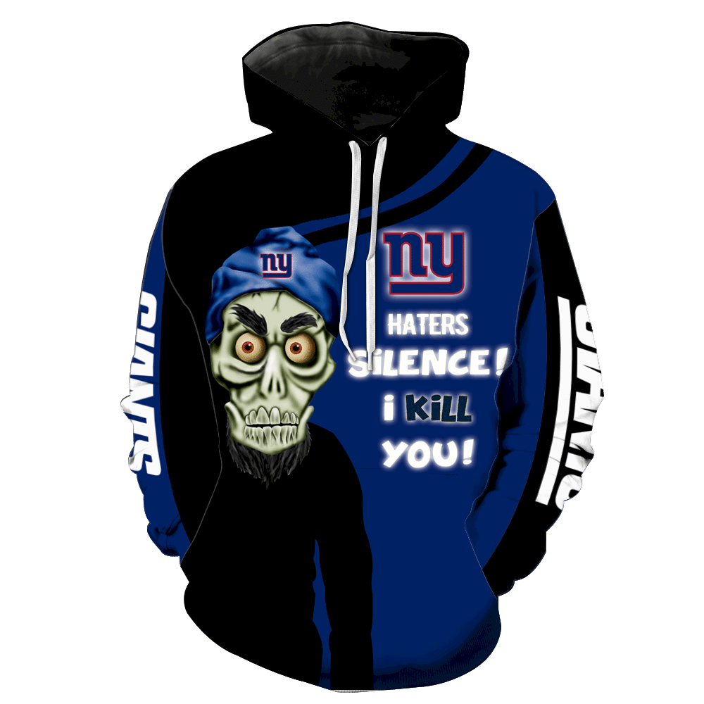 New York Giants Skull Full K1201 3D Pullover Hoodie, Bomber Jacket, Sweatshirt, T-Shirt