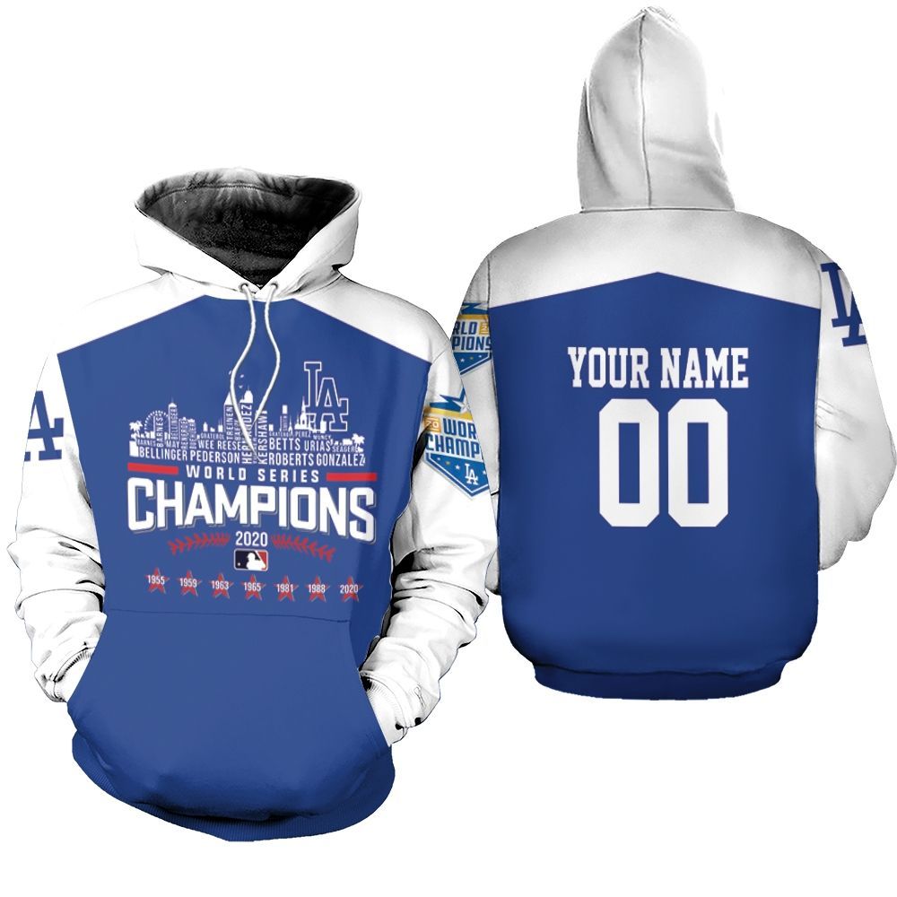 Los Angeles Dodgers Team Name World Series Champions Personalized 3d Unisex Hoodie