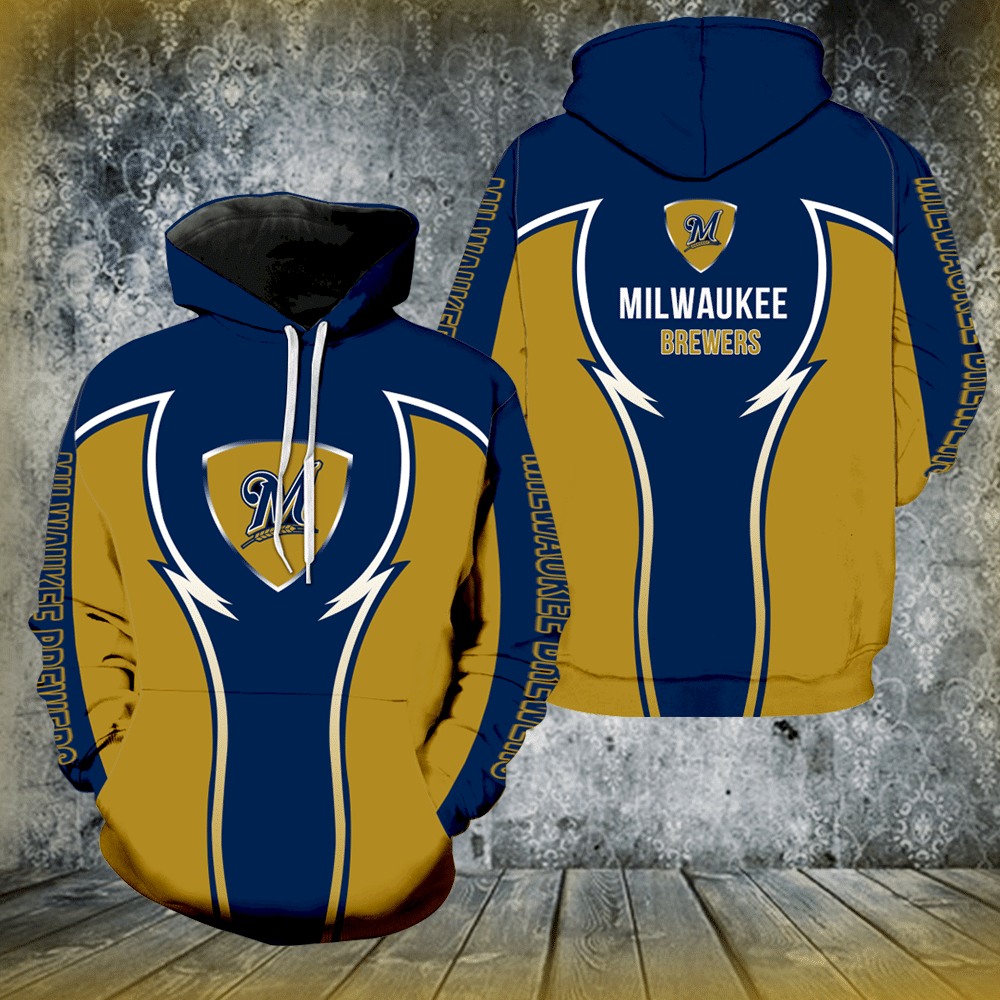 Milwaukee Brewers V1099 And For Men Women 3D Pullover Hoodie, Bomber Jacket, Sweatshirt, T-Shirt