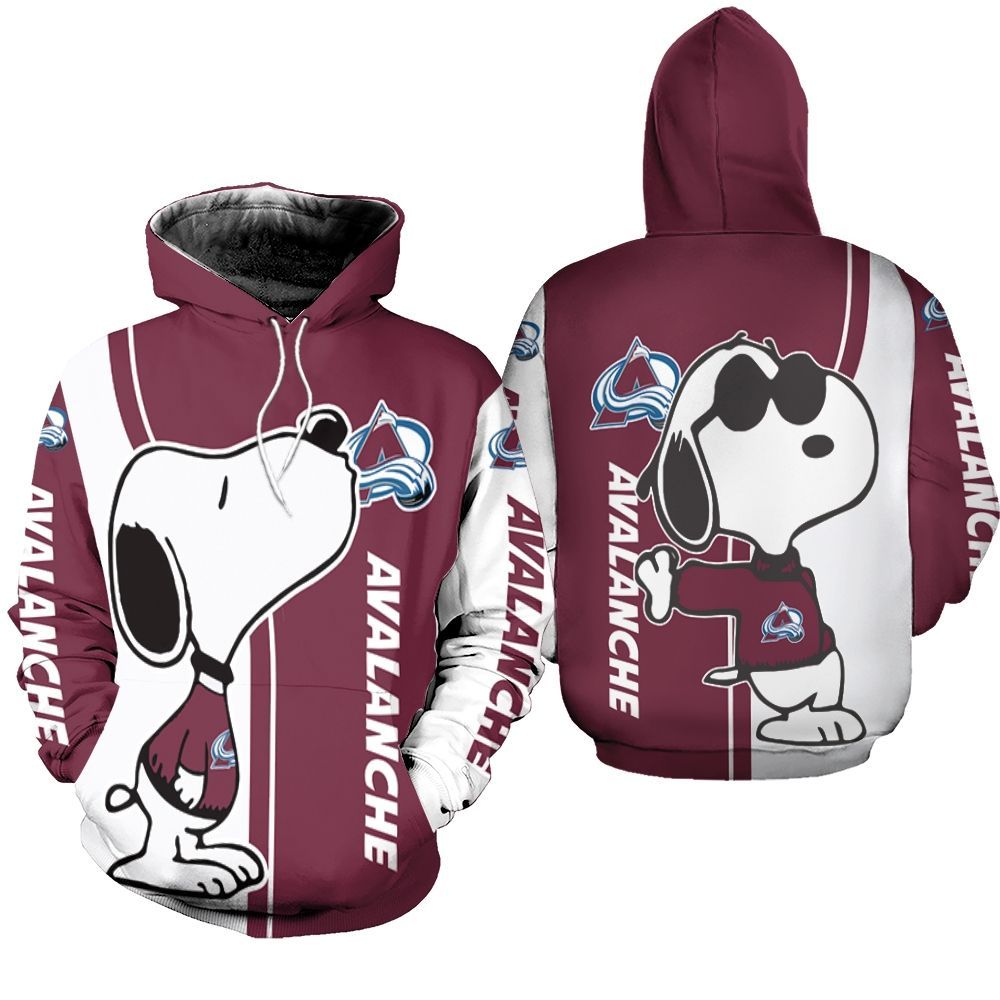 Colorado Avalanche Snoopy Lover Printed 3d Unisex Hoodie