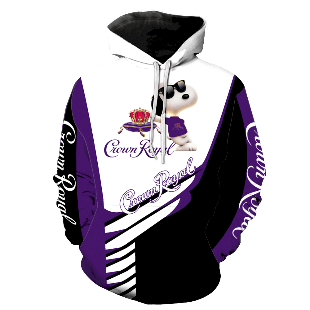 Crown Royal Snoopy Full V1395 3D Pullover Hoodie, Bomber Jacket, Sweatshirt, T-Shirt