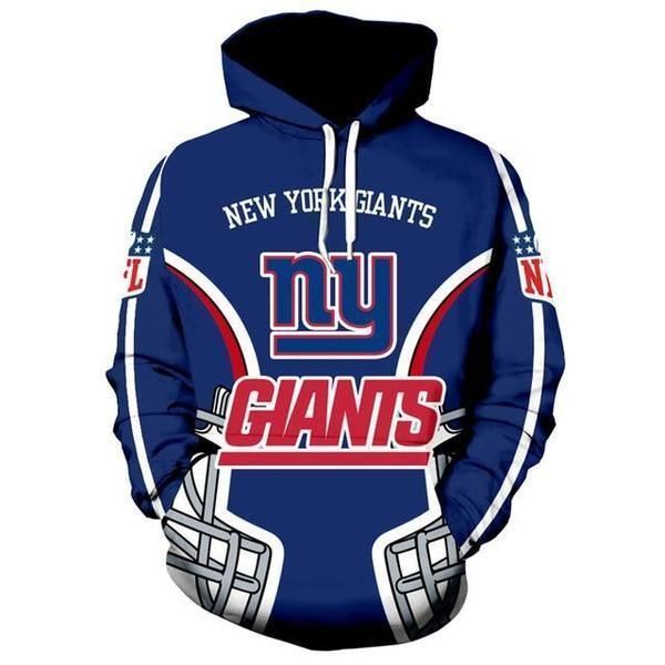 New York Giants S Pullover Unisex 3D Zip up Hoodie Jacket T-shirt