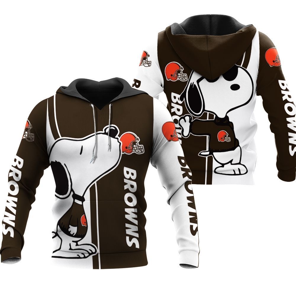 Cleveland Browns Snoopy Lover Printed 3d Unisex Hoodie