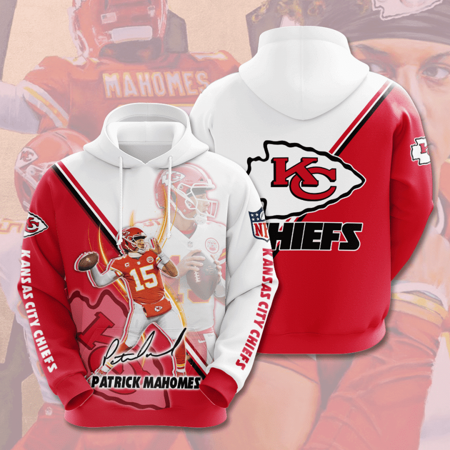 Kansas City Chiefs Patric Mahomes 3D Pullover Hoodie, Bomber Jacket, Sweatshirt, T-Shirt