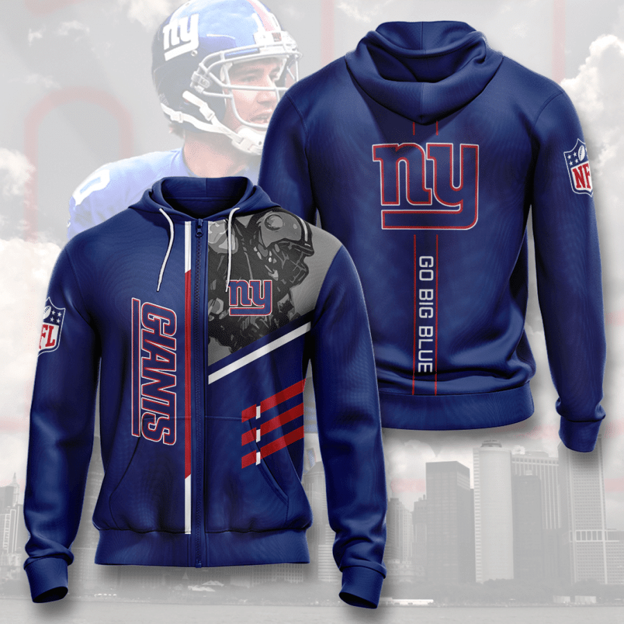 New York Giants Full Printing New York Giants 3D Pullover Hoodie, Bomber Jacket, Sweatshirt, T-Shirt