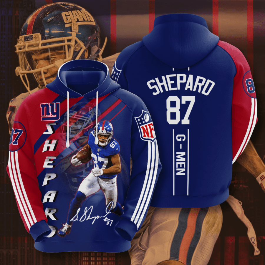 New York Giants Sterling Shepard 3D Pullover Hoodie, Bomber Jacket, Sweatshirt, T-Shirt