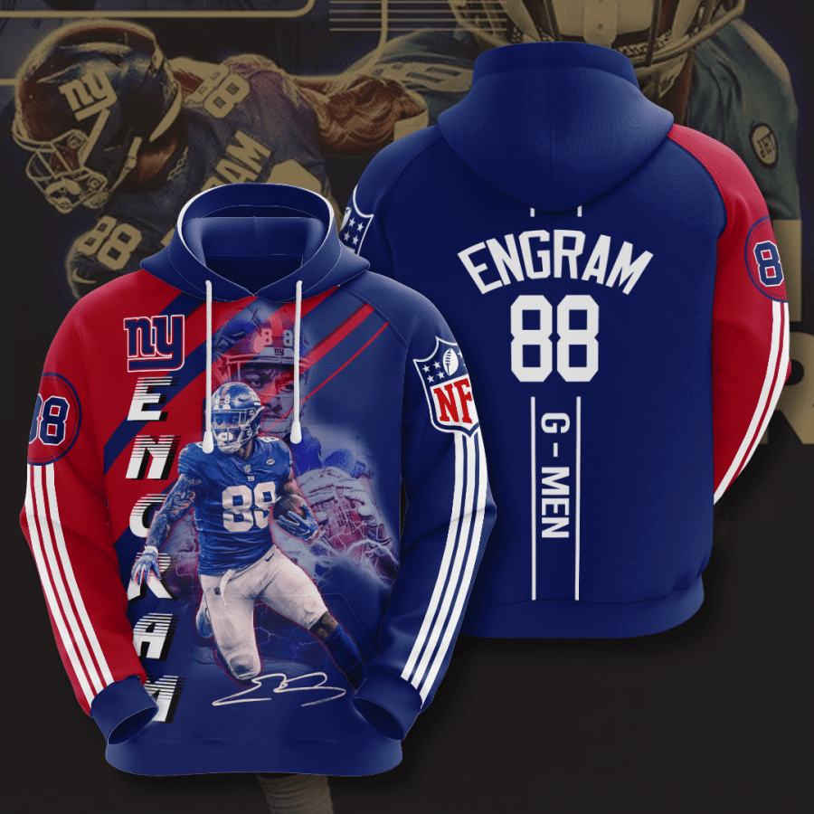 New York Giants Evan Engram 3D Pullover Hoodie, Bomber Jacket, Sweatshirt, T-Shirt