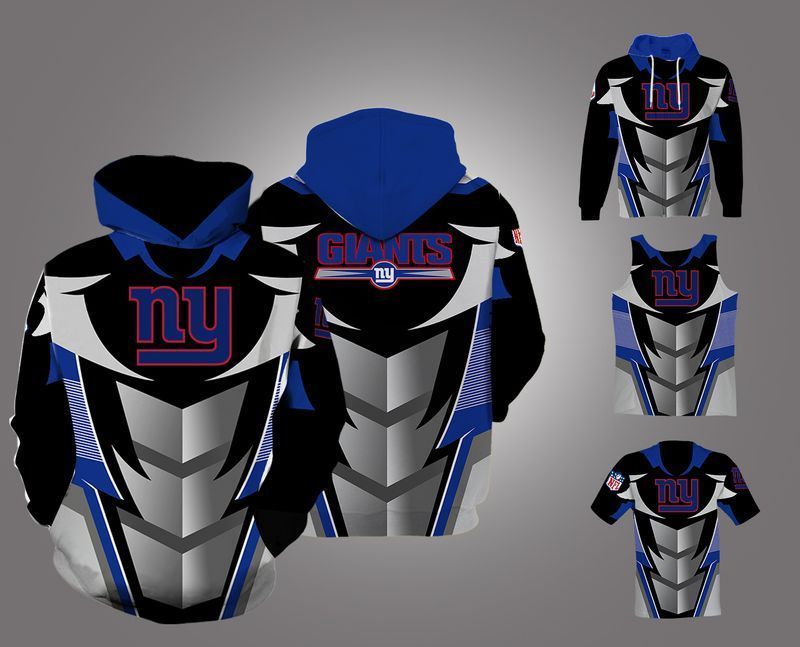 New York Giants Fan 41667 Unisex 3D Zip up Hoodie Jacket T-shirt