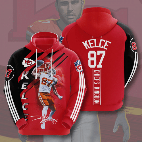 Kansas City Chiefs Travis Kelce 3D Zip Up Hoodie Unisex, Jacket, Sweatshirt, T-Shirt