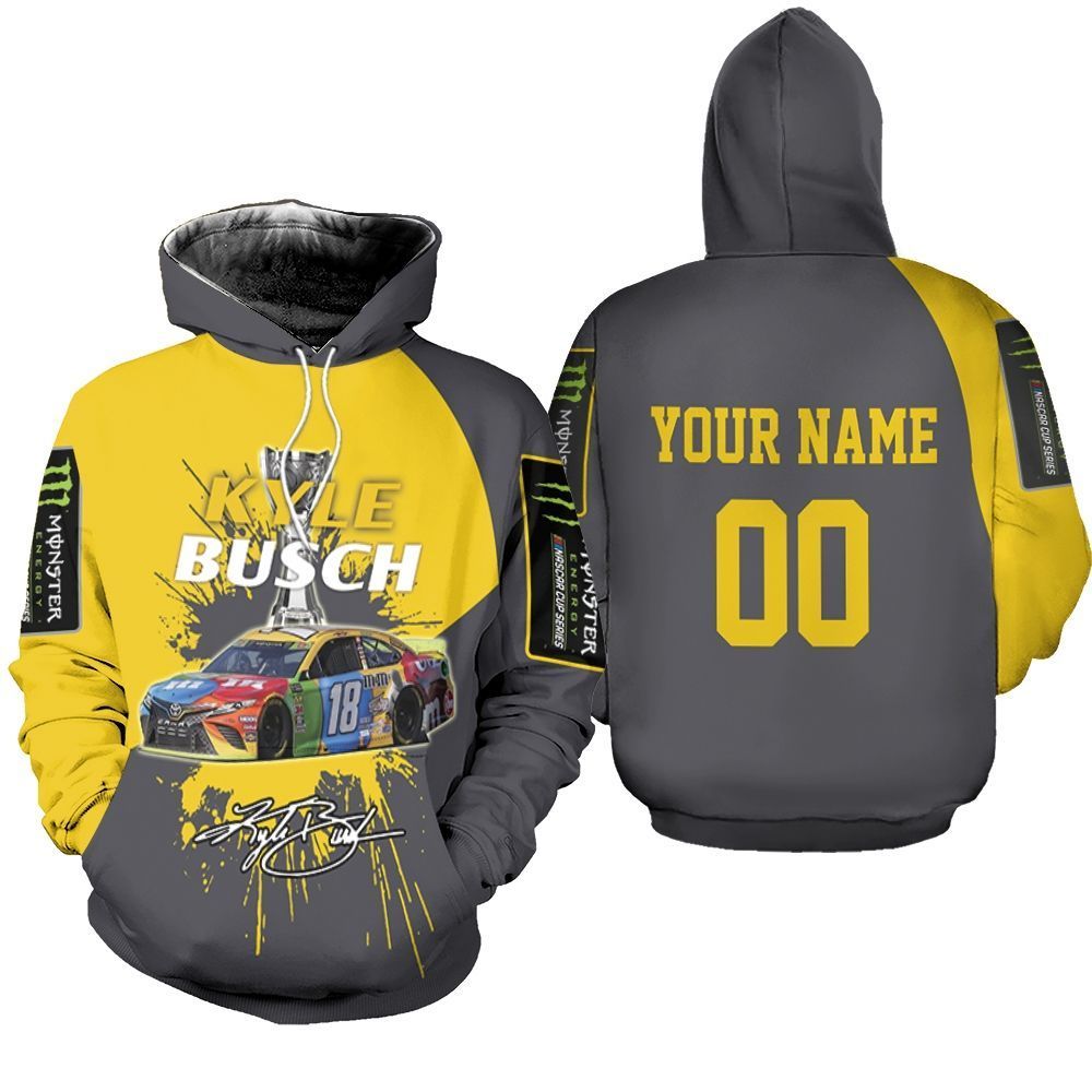 Kyle Busch Nascar Champion 2019 Signed Fans Personalized 3d Unisex Hoodie