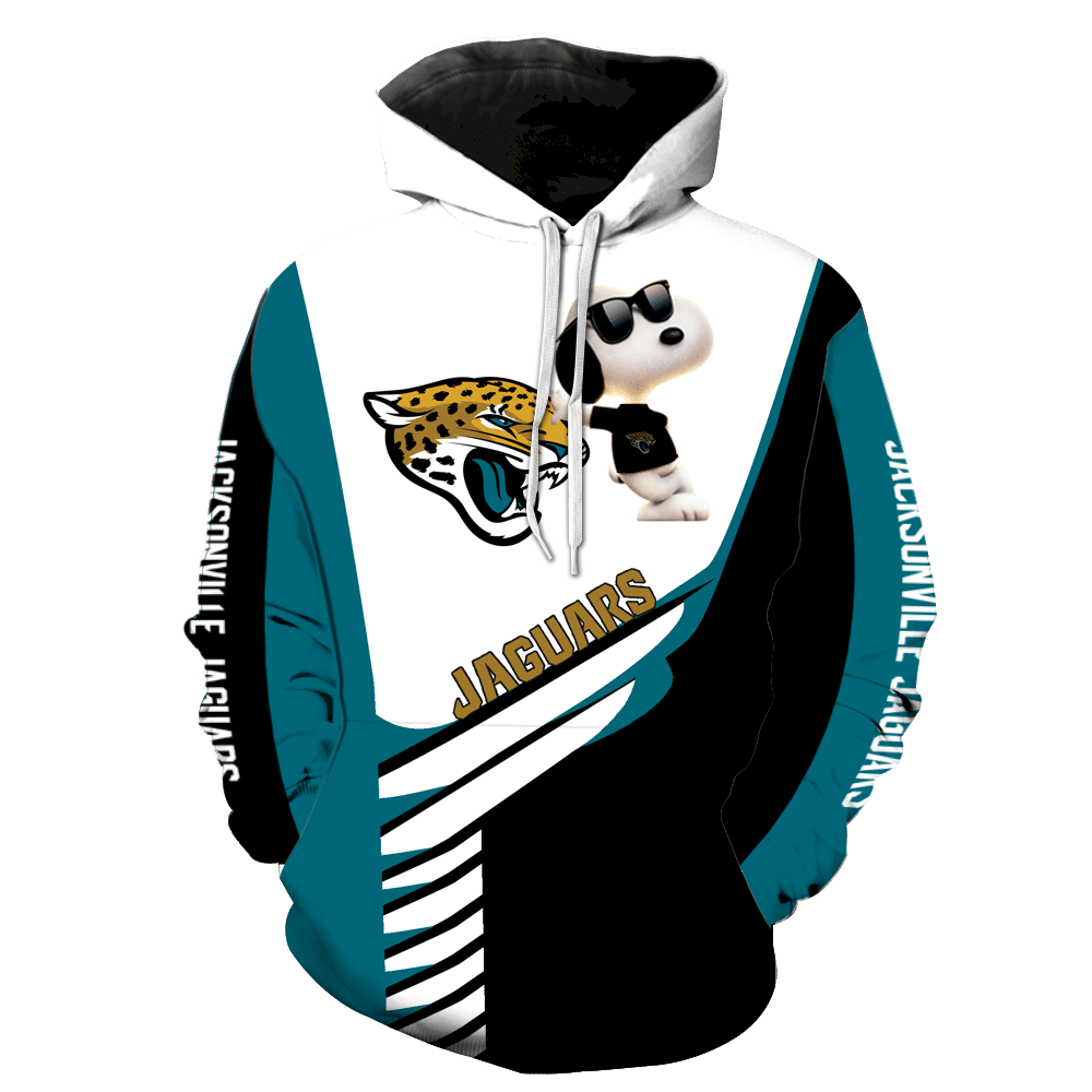 Jacksonville Jaguars Snoopy New K1111 3D Pullover Hoodie, Bomber Jacket, Sweatshirt, T-Shirt