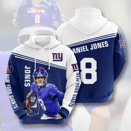 Daniel Jones New York Giants 3D Pullover Hoodie, Bomber Jacket, Sweatshirt, T-Shirt