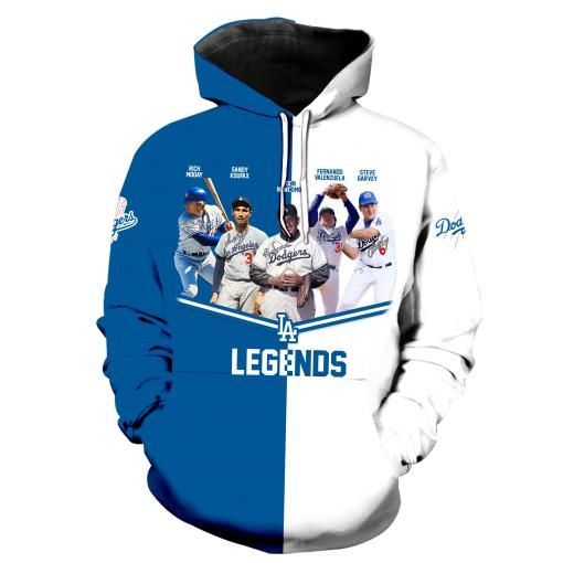 Los Angeles Dodgers Legends Print V1030 3D Zip Up Hoodie Unisex, Jacket, Sweatshirt, T-Shirt