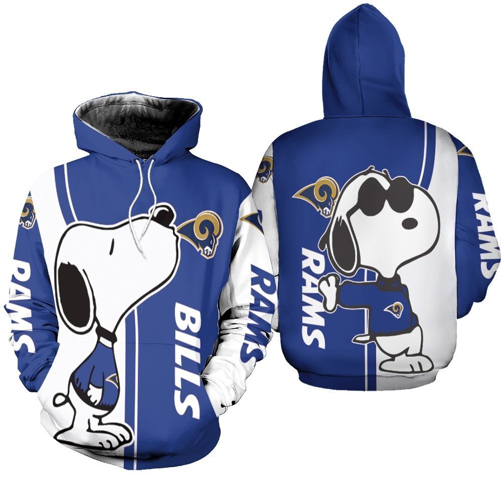 Los Angeles Rams Snoopy Lover Printed 3d Unisex Hoodie