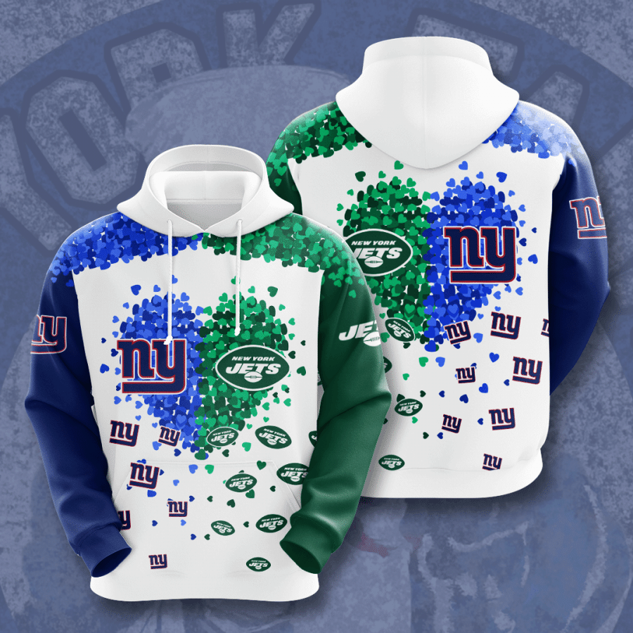 New York Giants Vs New York Jets 3D Pullover Hoodie, Bomber Jacket, Sweatshirt, T-Shirt