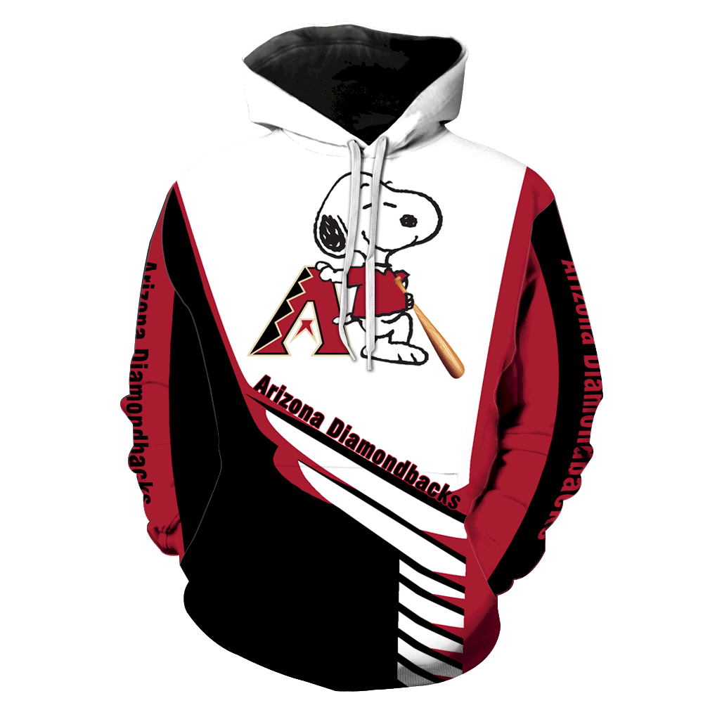 Arizona Diamondbacks Snoopy New K1018 3D Pullover Hoodie, Bomber Jacket, Sweatshirt, T-Shirt