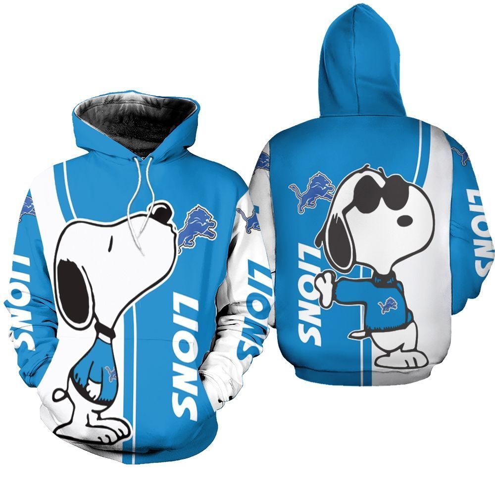 Detroit Lions Snoopy Lover Printed 3d Unisex Hoodie