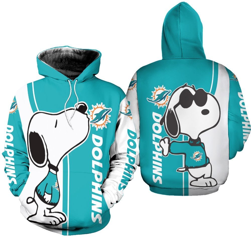 Dolphins Snoopy Lover Printed 3d Unisex Hoodie