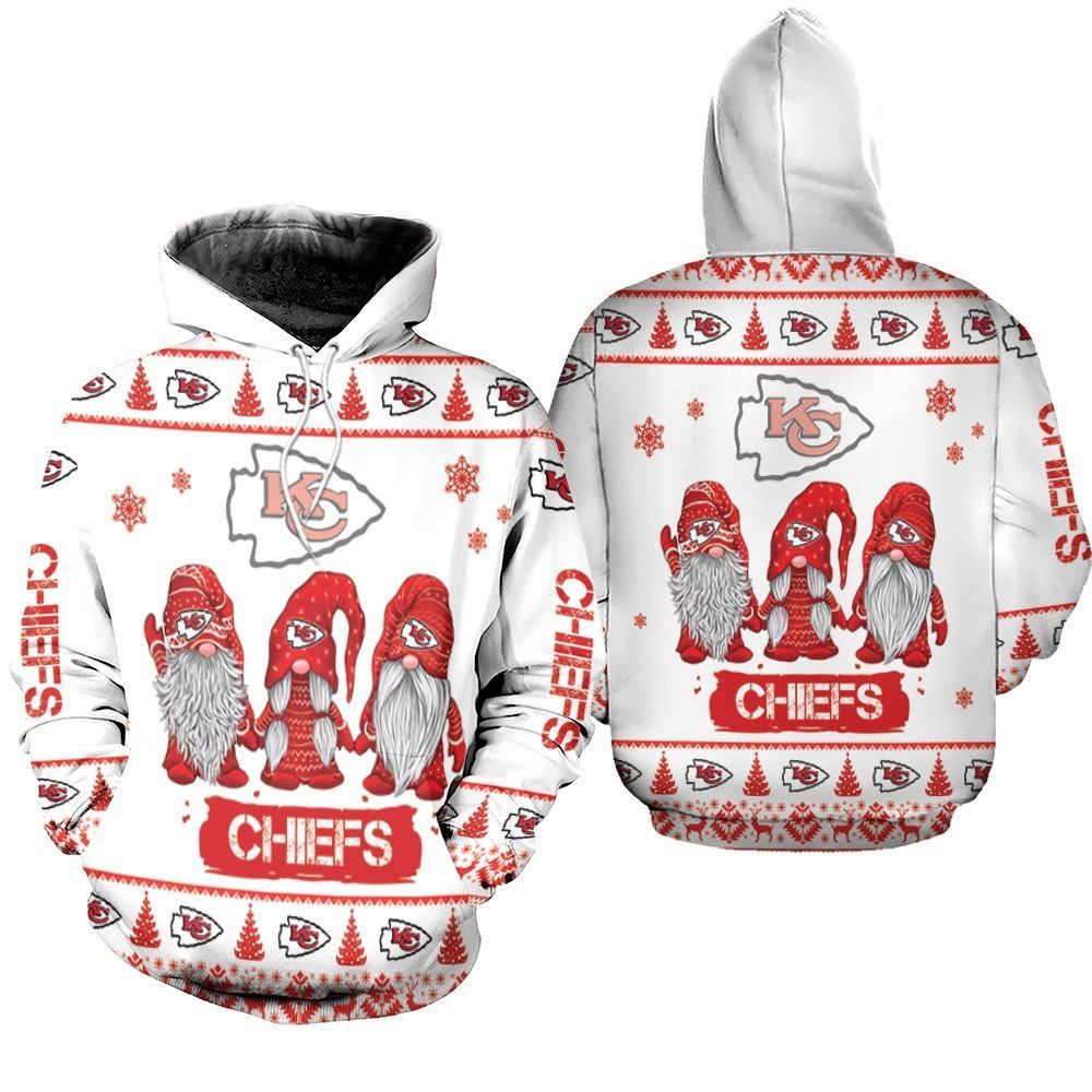 Christmas Gnomes Kansas City Chiefs Ugly Sweatshirt Christmas 3d Unisex Hoodie