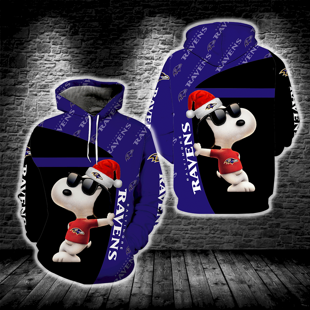 Baltimore Ravens Snoopy Full Print S1671 For Men Women 3D Pullover Hoodie, Bomber Jacket, Sweatshirt, T-Shirt