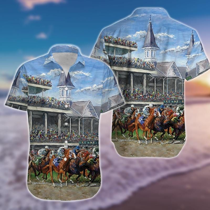 Kentucky Derby Horse Racing Unisex Hawaiian Shirts