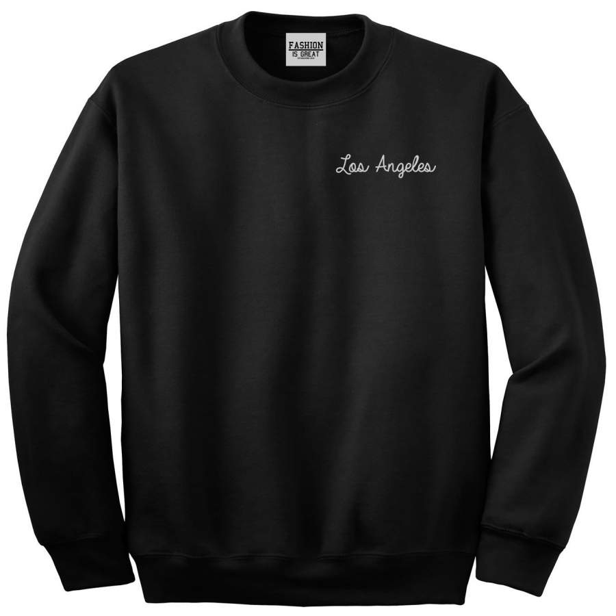 Los Angeles LA Script Chest Crewneck Sweatshirt