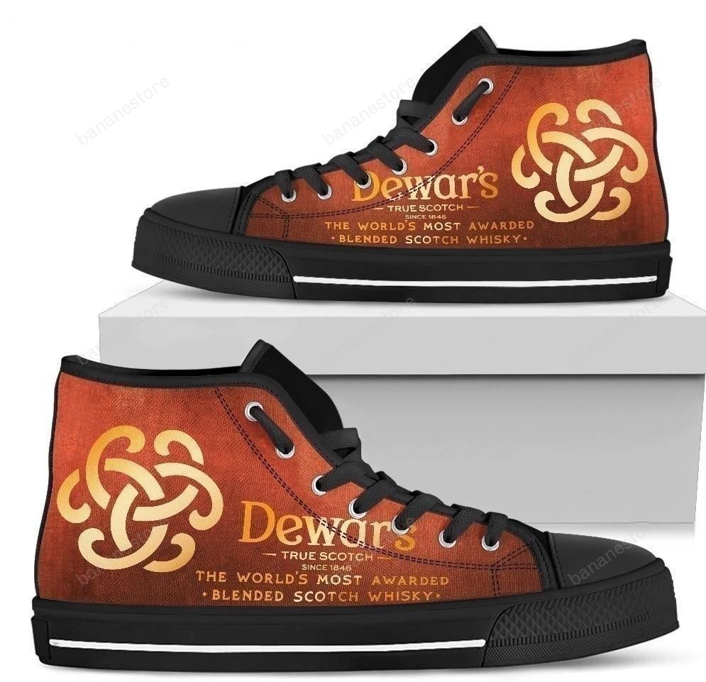 Dewar’S Sneakers High Top Shoes For Whiskey Lover