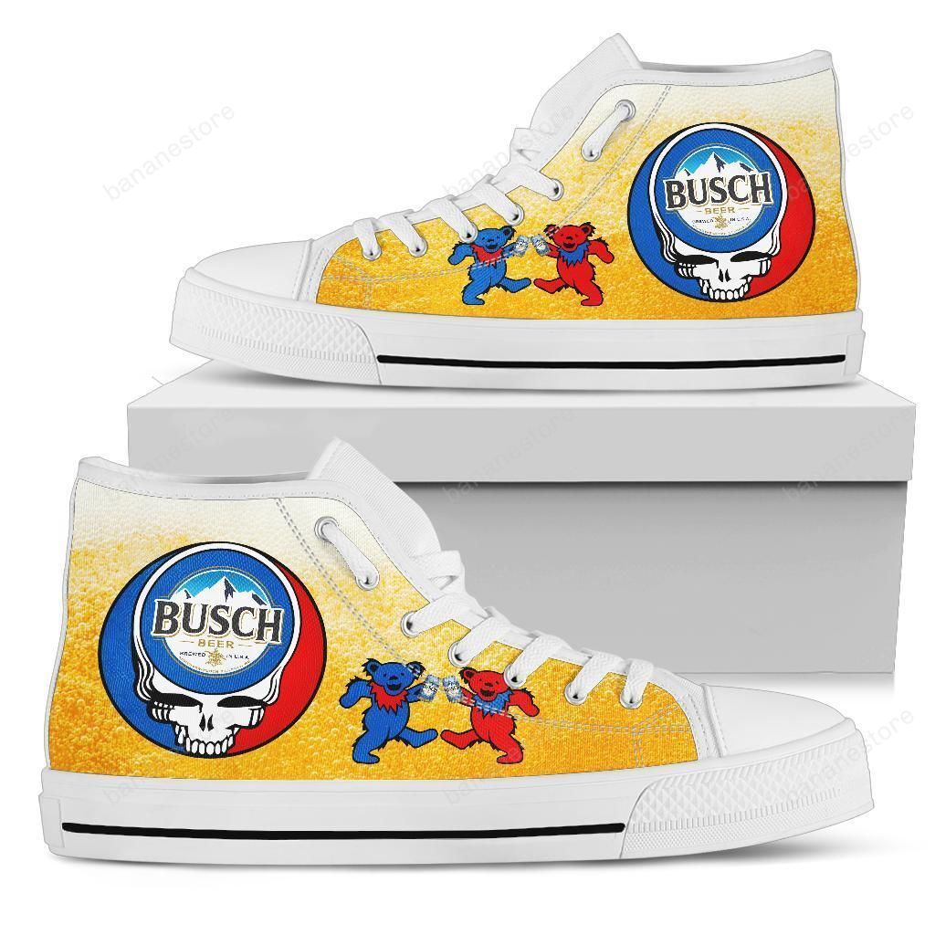 Busch Grateful Dead Beer High Top Shoes Beer Lover Pt19