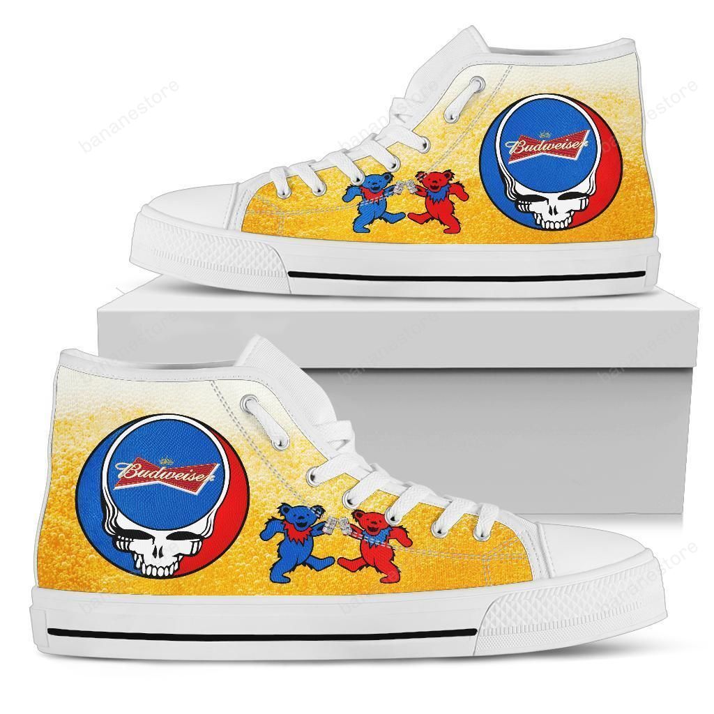 Budweiser Grateful Dead Beer High Top Shoes Beer Lover Pt19