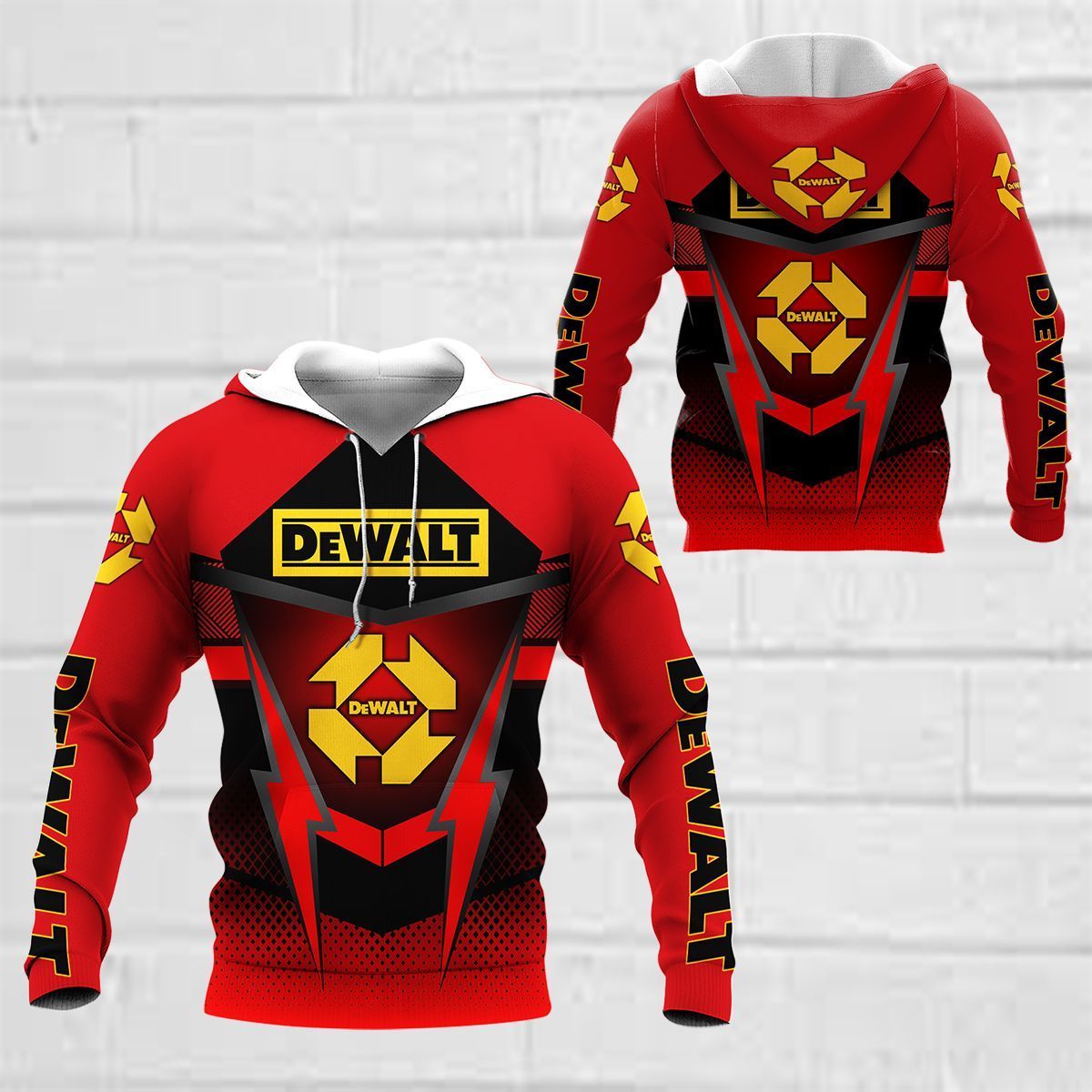 3D All Over Printed Dewalt Shirts Ver 2 (Red)