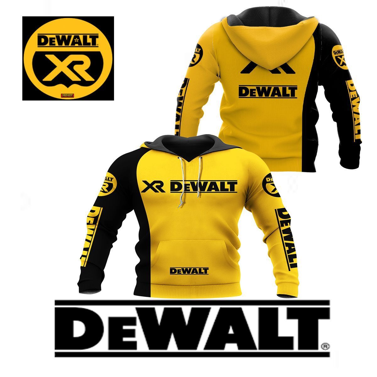 3D All Over Printed Dewalt Shirt – HL Shirts Ver 1 (Yellow)