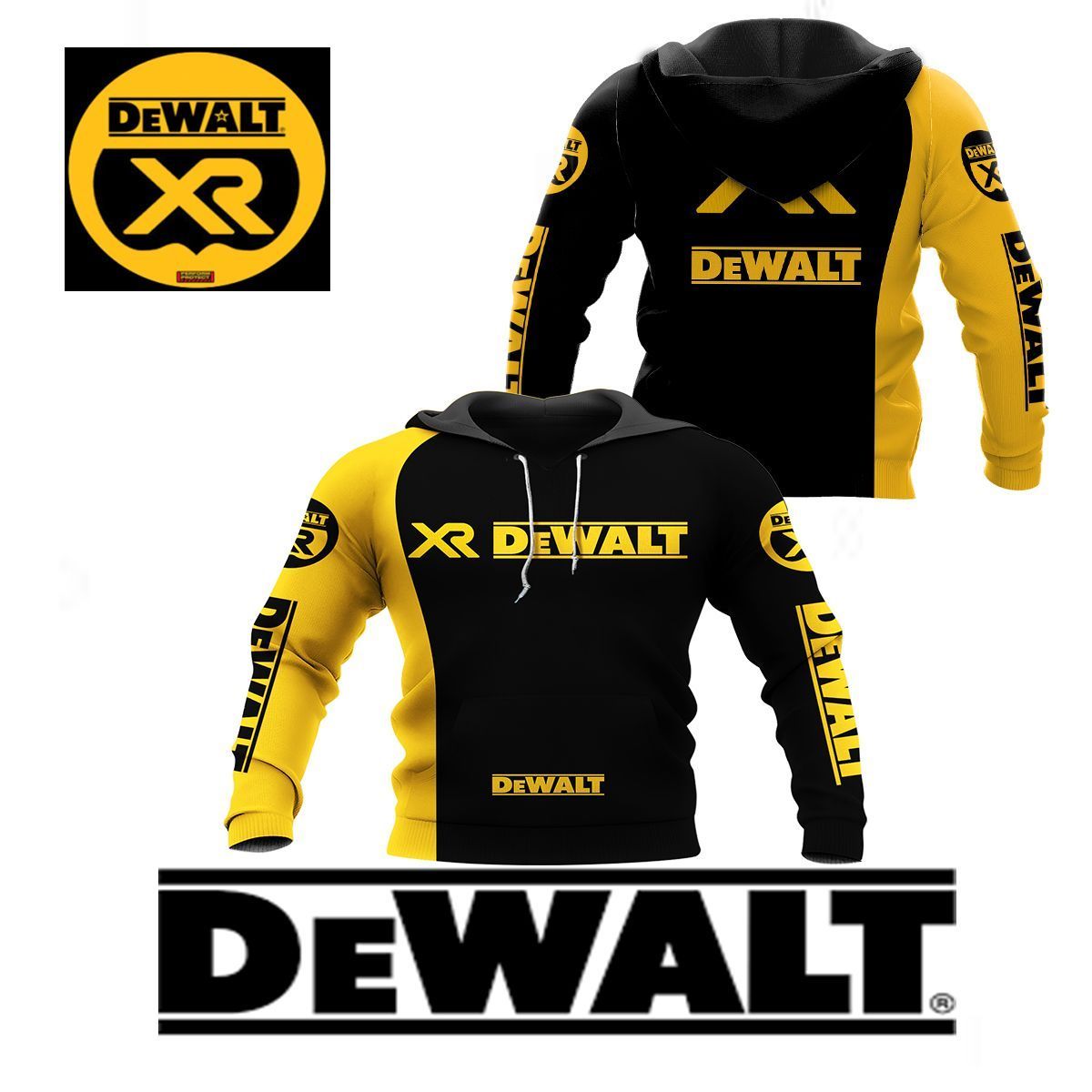 3D All Over Printed Dewalt Shirt – HL Shirts Ver 1 (Black)