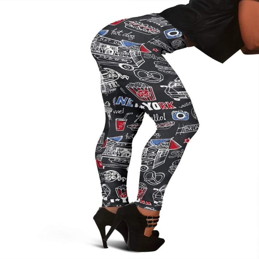 New York Love Pattern Print Women Leggings