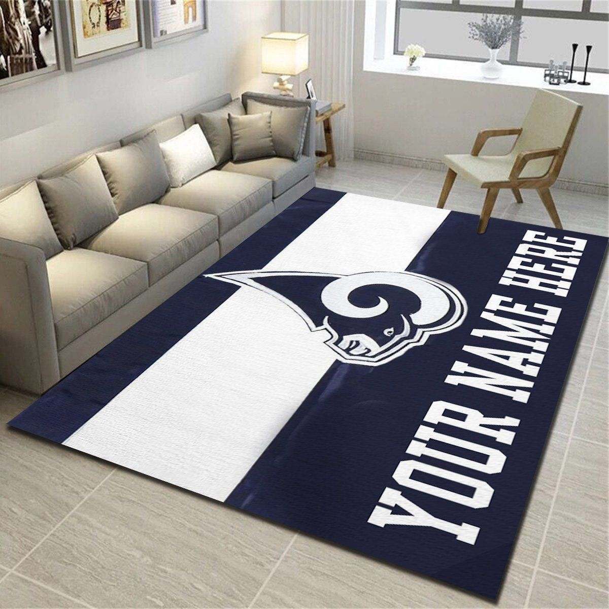 Los Angeles Rams Personalized Rug,Team Living Room Carpet,Customized Floor Mat