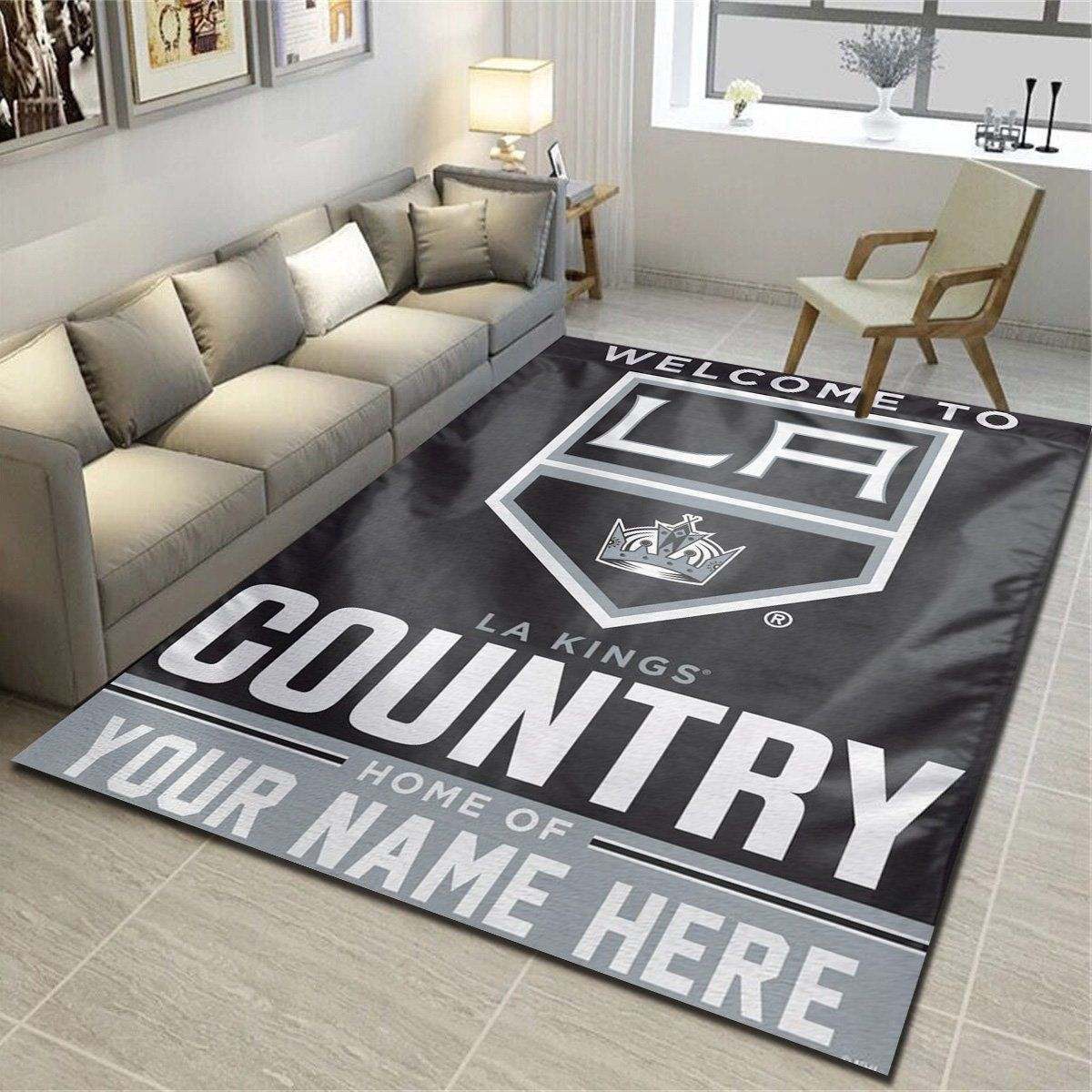 Los Angeles Kings Personalized Area Rugs, Living Room Bedroom Carpet, Customized Floor Mat