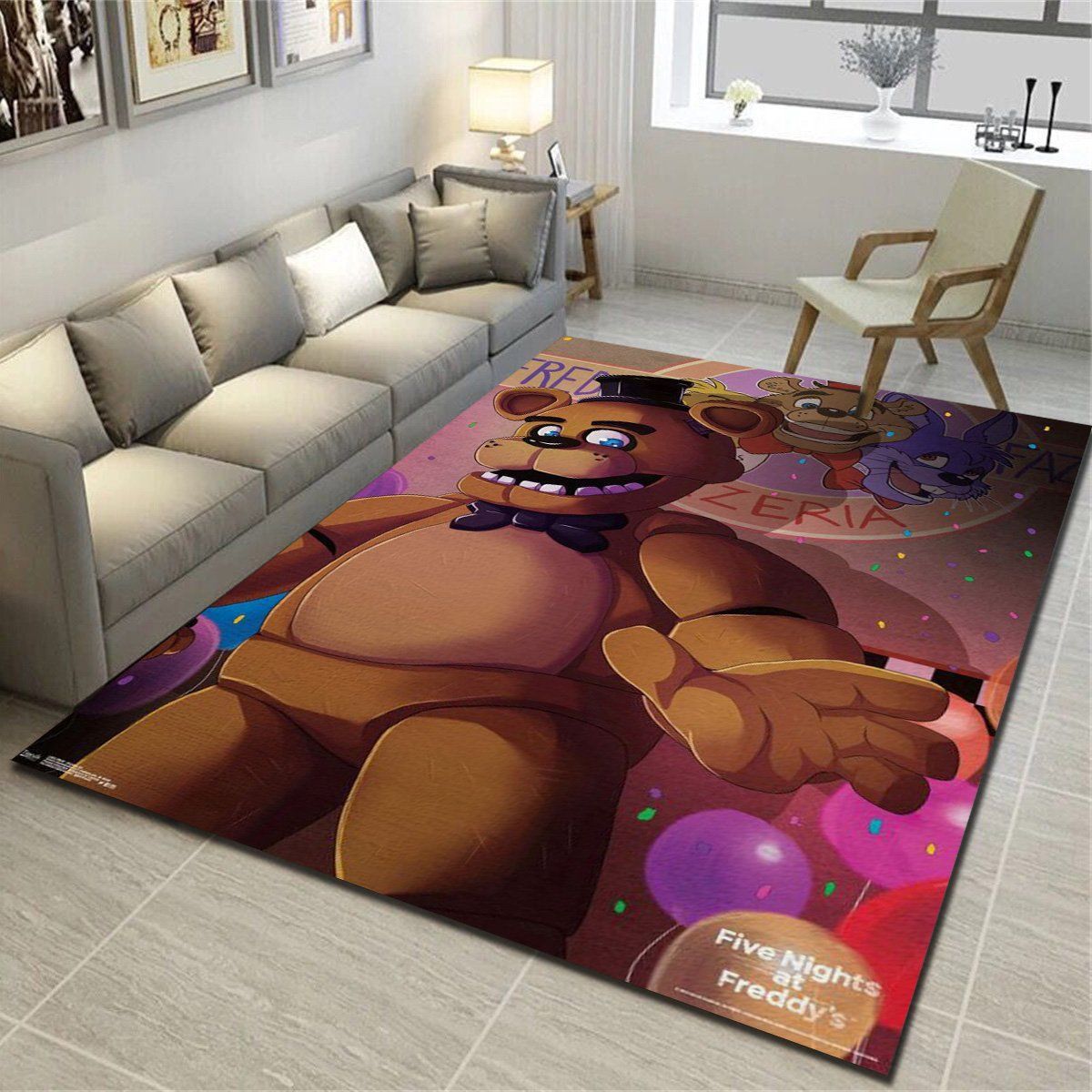 Five Nights At Freddy S Pizzeria Art Area Rugs, Living Room Bedroom Carpet