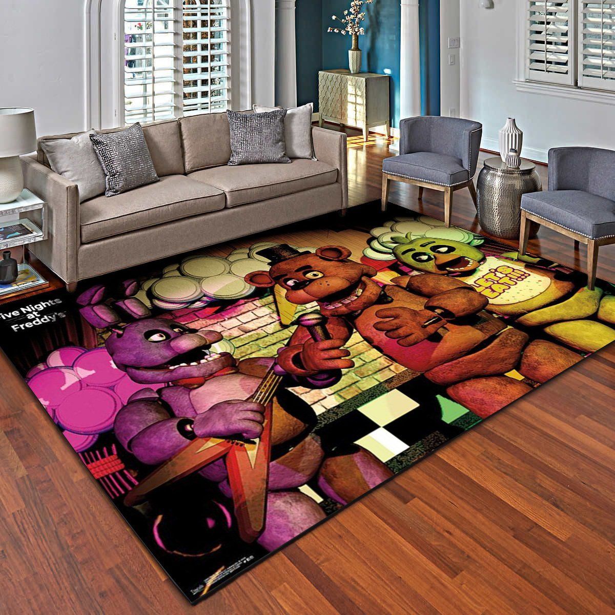 Five Nights At Freddy S Band Rugs, Living Room Bedroom Carpet