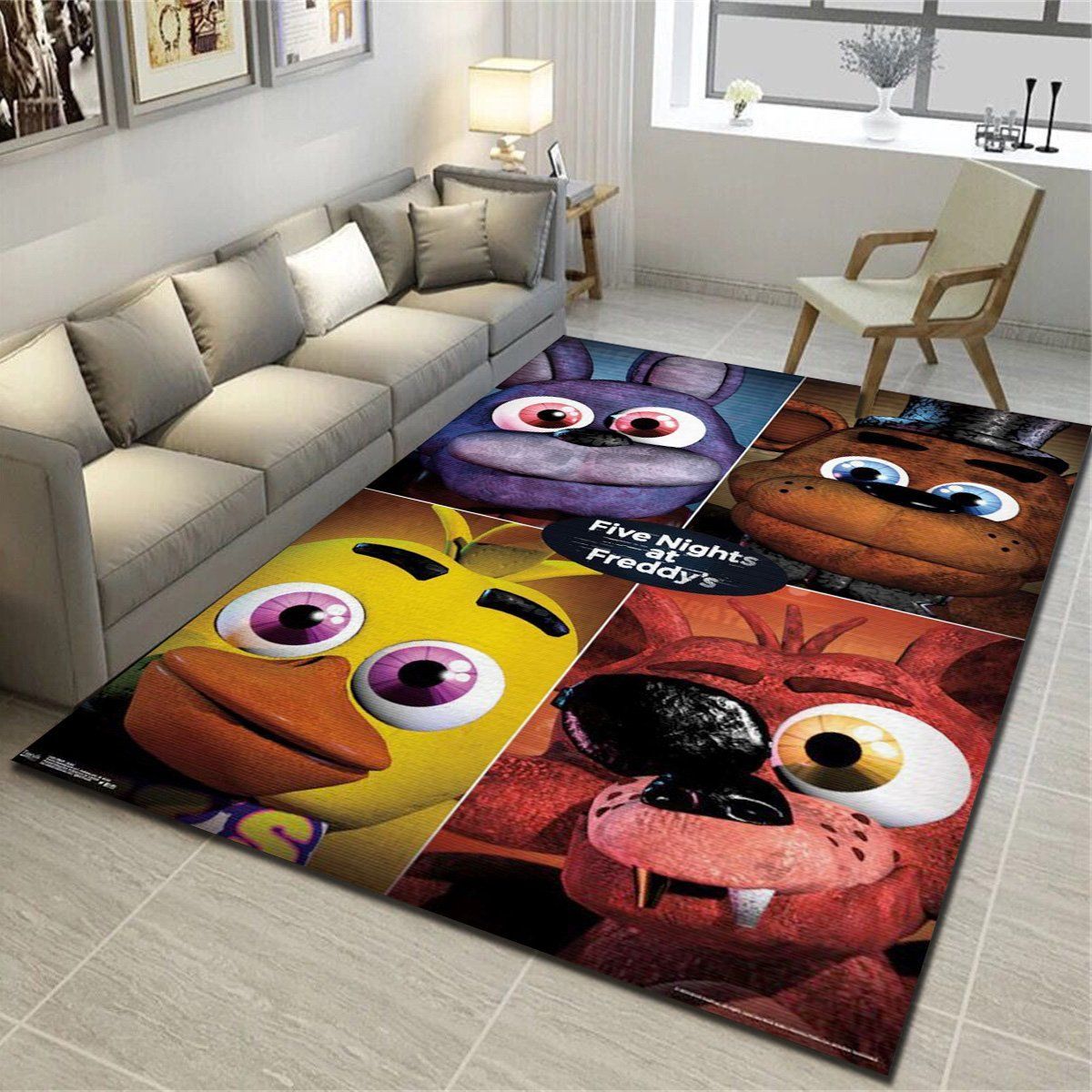 Five Nights At Freddy S Quad Area Rugs, Living Room Bedroom Carpet