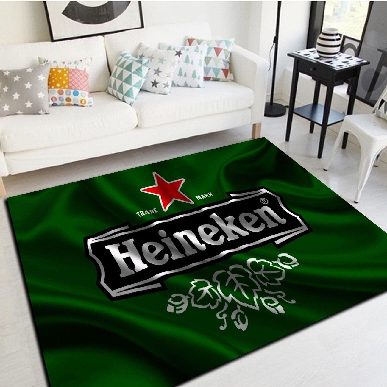 Heineken Insprired Rug, Living Room Carpet, Home Floor Decor