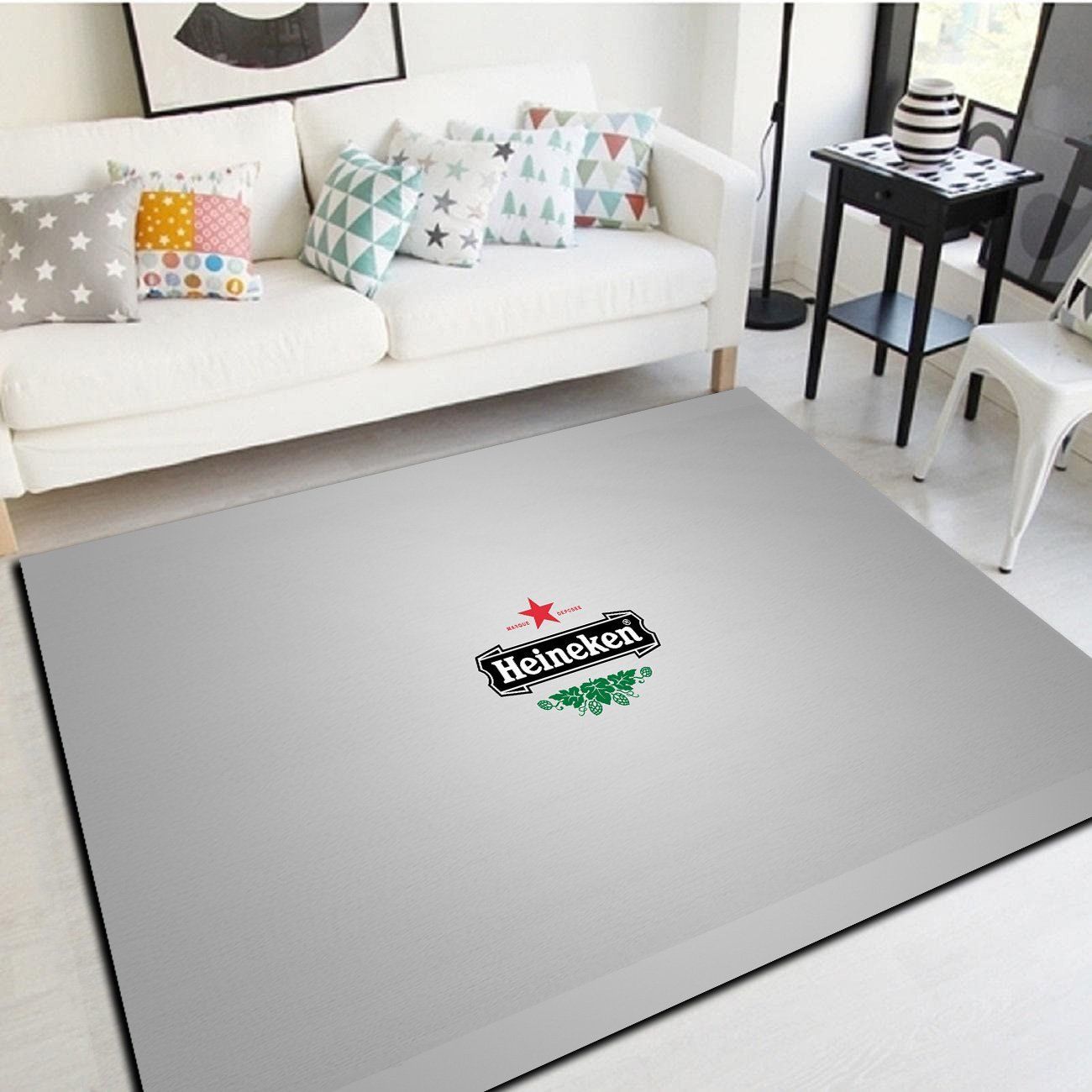 Heineken Logo Area Rug, Living Room Bedroom Carpet, Floor Mat Home Decor