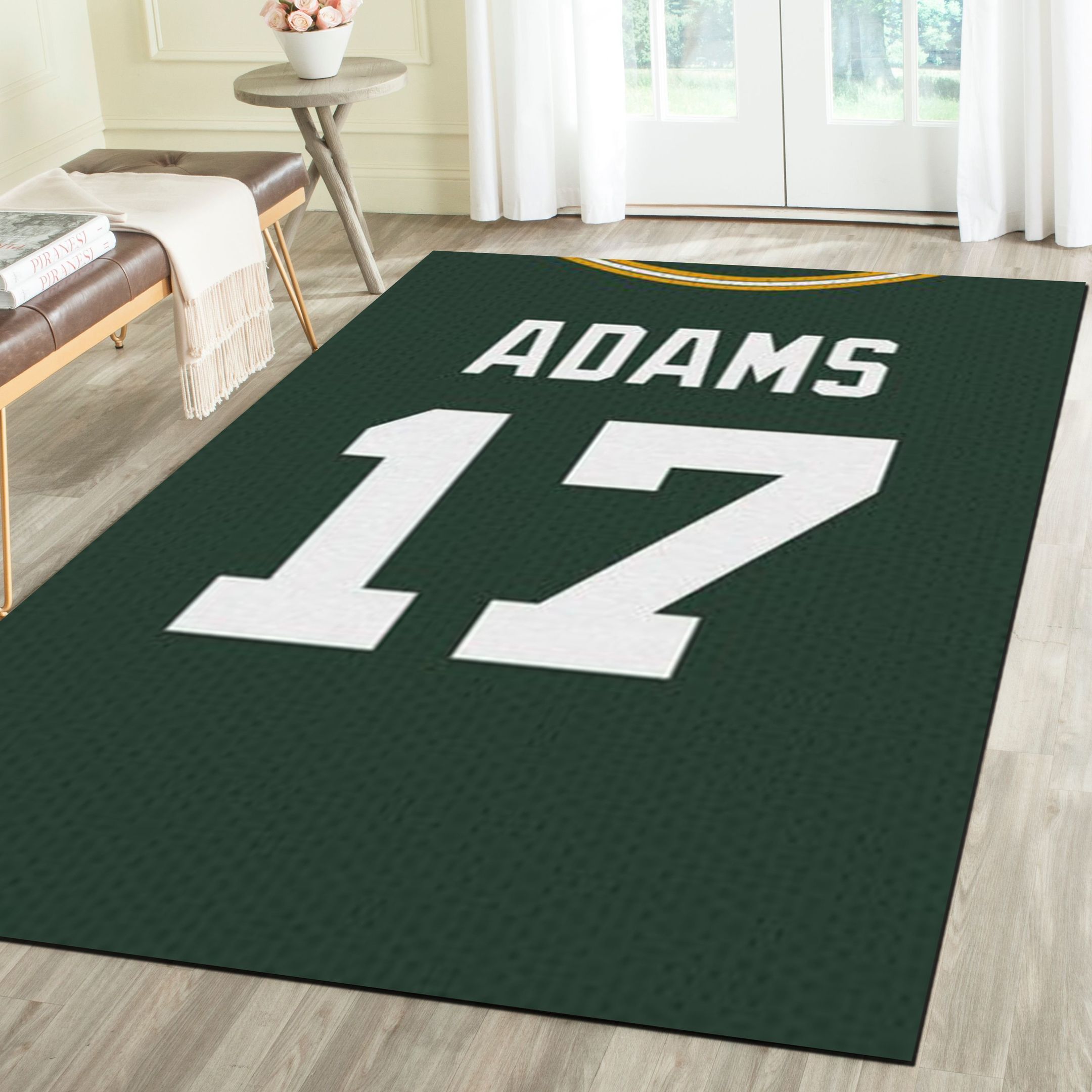 Green Bay Packers Logo Area Rug, Football Team Living Room Carpet, Sports Floor Mat Home Decor