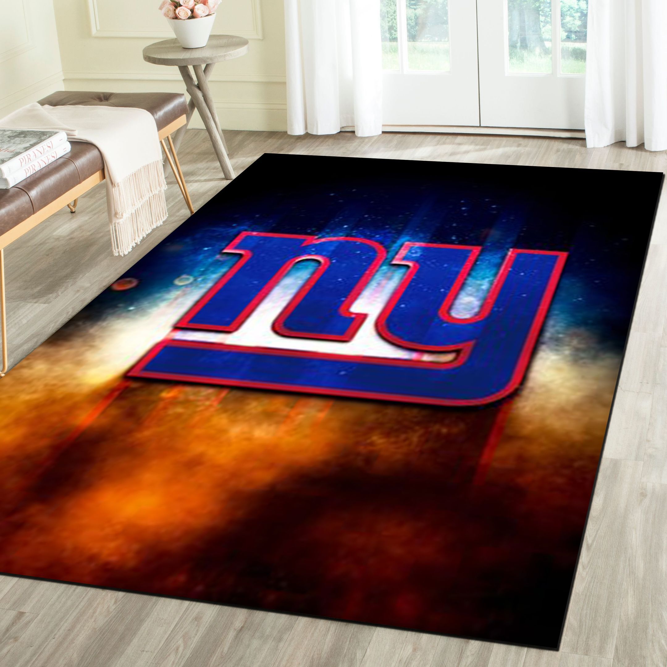 New York Giants Area Rugs, Football Team Living Room Carpet, Fan Cave Floor Mat