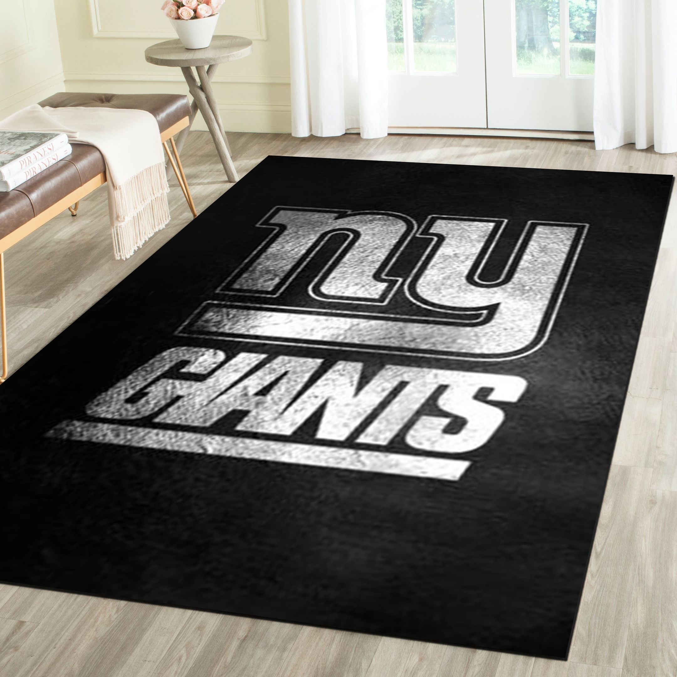 New York Giants Area Rugs, Football Team Living Room Carpet, Sports Floor Mat