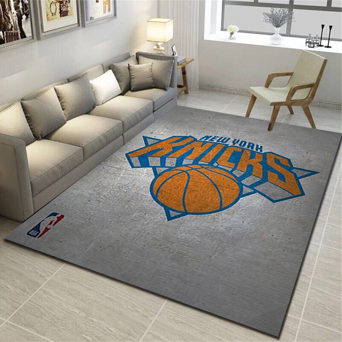 New York Knicks Area Rugs, Basketball Team Living Room Bedroom Carpet, Sports Floor Mat Home Decor