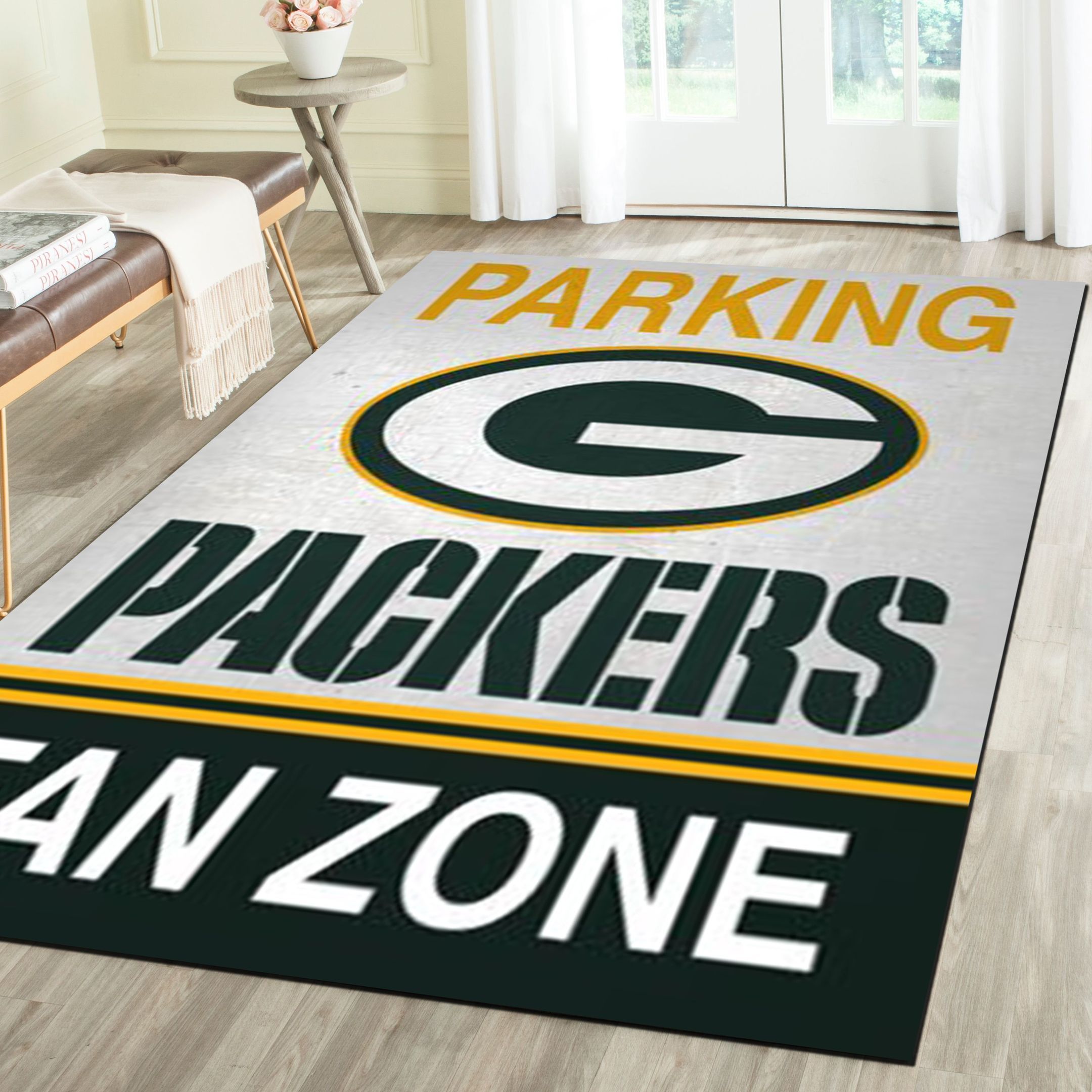 Green Bay Packers Area Rug, Football Team Living Room Carpet, Football Team Living Room Bedroom Carpet